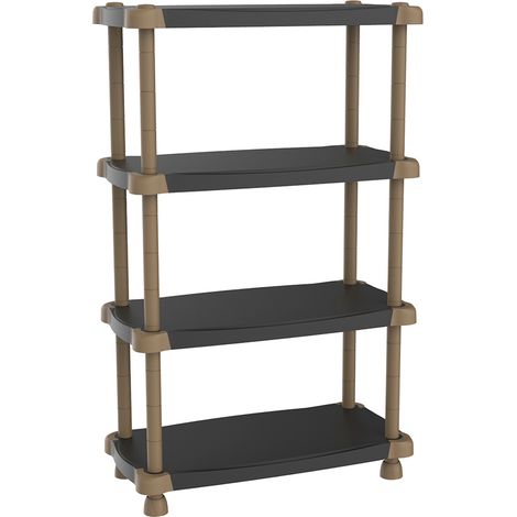 ESTANTERIA 4 ESTANTES DE 88x150x43CM NEGRO