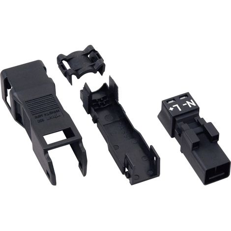 WAGO 890-112-1 Netz-Steckverbinder WINSTA MINI Stecker, gerade Gesamtpolzahl: 2 16 A Schwarz 1 St. (1/3)