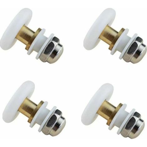 Rouleau Coulissant Douche - 25 mm - Pour Porte Verre 4 à 6 mm - Alésage 12 mm - Réglable Hauteur - Lot de 12 (1/5)