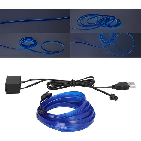 3 Meter (9,8 Fuß) langer, flexibler USB-LED-Lichtstreifen für die Ambientebeleuchtung im Fahrzeuginnenraum, dekorative Lampe. (1/5)