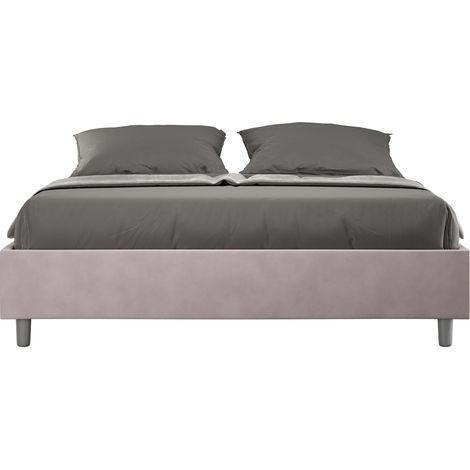 Letto Matrimoniale Large Sommier 180x200 cm con Rete e Contenitore Azelia Glicine (1/3)