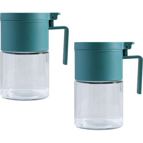 Bocal À Épices - Verre Trempé Alimentaire - Couvercle À Rabat Avec Joint En Silicone - Contenant D'Absorbant Intégré - 300 ml - Lot De 2 (1/5)