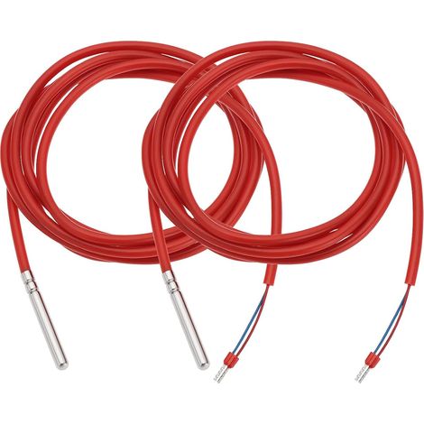 2 Pièces Sondes de Capteur de Température à Thermistance NTC10K étanches de -50 °C à +200 °C Adaptées Au Chauffage Et Au Contrôle des Systèmes Solaires Chauffage (1/5)
