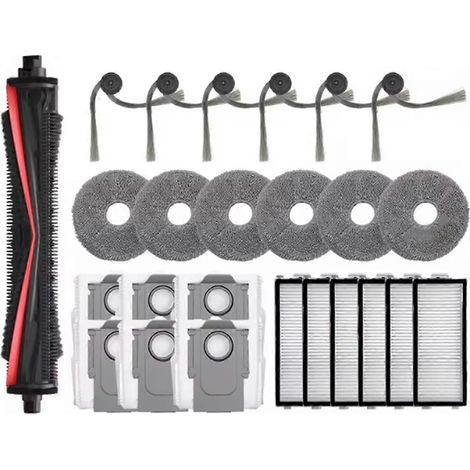 Lot de 25 pièces pour aspirateur spatial Saros Z70 / G30 : brosse TriCut, brosse latérale, sac à poussière et filtres. (1/5)