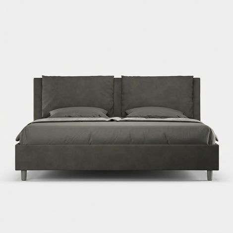 Doppelbett mit Bettkasten, modernes Design Antea 200x200 - Grau (1/5)
