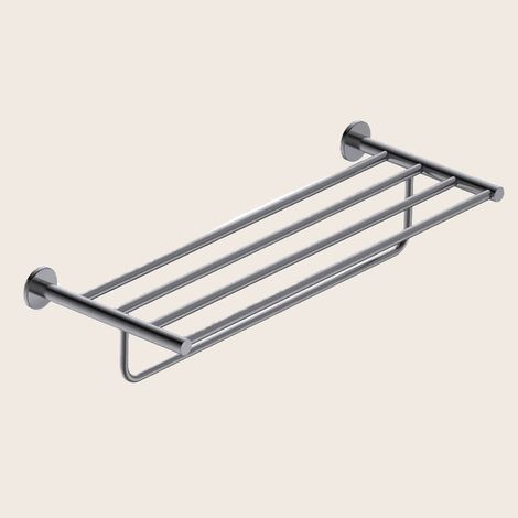 Exagonshop Rack portasciugamani 60 cm grigio metallico Minimal