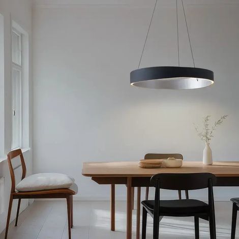 [GEBRAUCHT] B-Ware Lucande Pendelleuchte Hängeleuchte Led Schwarz Aluminium Fernbedienung Dimmbar