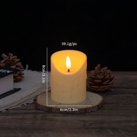 Lampe bougie électronique LED, lampe décorative fausse bougie simulée, accessoire de décoration romantique pour mariage, lumi(Y061) (1/5)