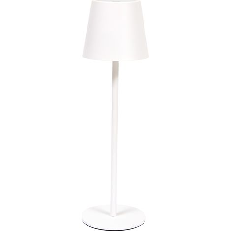 Lampe à poser extérieure LED rechargeable Blanc 11x11x37 cm (1/3)