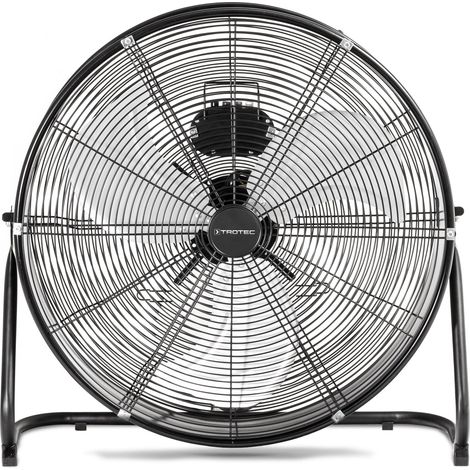 TROTEC Ventilatore da pavimento TVM 24 D - 124 Watt, angolo di inclinazione 135°, 3 livelli, Ø 60 cm, supporto antiribaltamento, silenzioso, nero
