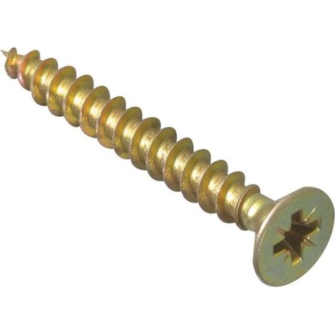 ForgeFix MPS545Y Multi-Purpose Pozi Compatible Screw CSK ST ZYP 5.0 x 45mm Box 200 FORMPS545Y