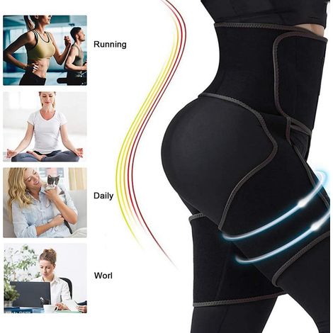 3-in-1 Sauna-Taillenformer, Po-Lifter, Oberschenkelformer, Schwitzgürtel, Fitnessgürtel zur Gewichtsreduktion für Frauen, Sport-Workout (1/5)