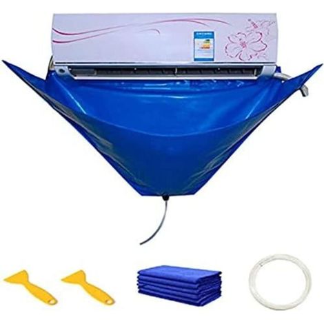 Couverture De Nettoyage De Climatiseur, Sac De Couverture étanche De Nettoyage De Climatisation Divisé Avec Tuyau D'eau Sac De Couverture De Nettoyage De Climatiseur étanche Pour Climatiseurs (1/4)