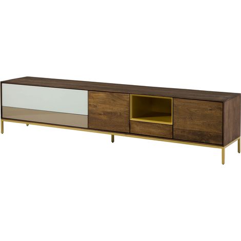 CHICAGO 103 Mobile Tv in legno di mango - oliato / marrone 240x45x55 (1/3)