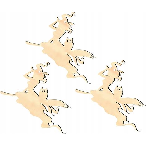 Decorazione pendente in legno HALLOWEEN H10 3 pz. (1/3)
