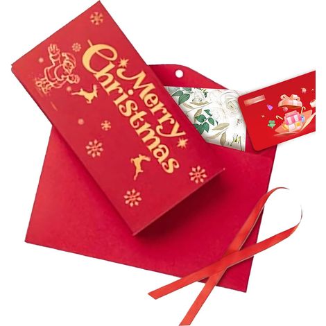 Enveloppes À Argent De Noël Porte-Cartes et Porte-Billets pour Hommes et Décorations de Noël Réutilisables et Idée de Remplissage de Chaussette Pour Amoureux Filles Garçons (1/5)