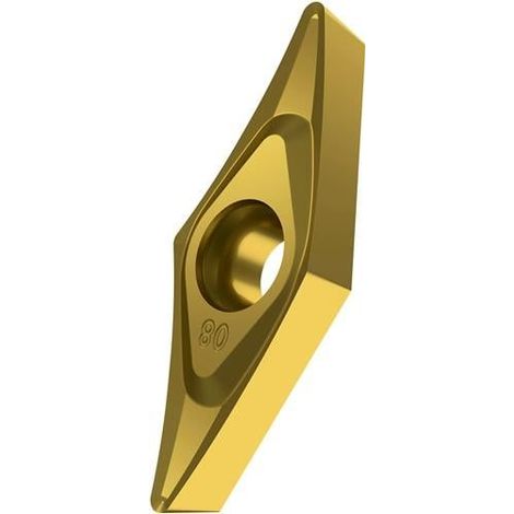 Drehwendeschneidplatte ISO VCGT 160404E-SF3:T8315 D.4,4mm PVD beschichtet Gold (1/2)