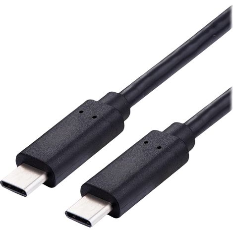Value USB-Ladekabel USB 2.0 USB-C® Stecker 3.00 m Schwarz 11.99.8310