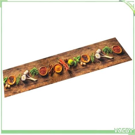 Tapis de cuisine - FAFEISY - 4005606 - Impression d'épices - 60x180 cm - Velours antidérapant lavable (1/5)