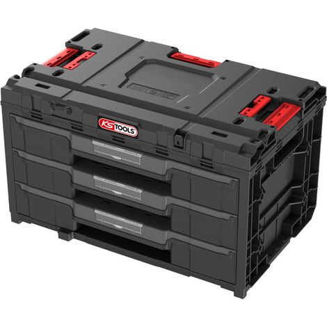 KS Tools - caisse a outils - boite à outils 3 tiroirs - casier de rangement atelier SCM - malette outils - 850.0386F