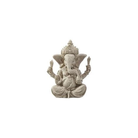 Sculpture d’éléphant Ganesha en grès, faite main –
