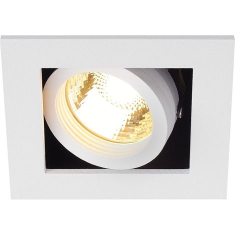 Spot encastré intérieur KADUX simple blanc mat GU10/QPAR51 50W max - SLV - 115511 (1/3)
