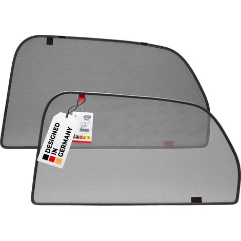 HEYNER® Sonnenschutz Magnethalterung Ford Focus Turnier (III) 2011-2018 – 2er Set für hintere Türen, passgenau, grau, inkl. 10 Magnethalter (1/5)