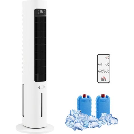 Refroidisseur d'air par évaporation, réservoir de 3 L, oscillation à 48°, 3 vitesses et modes, blanc (1/5)