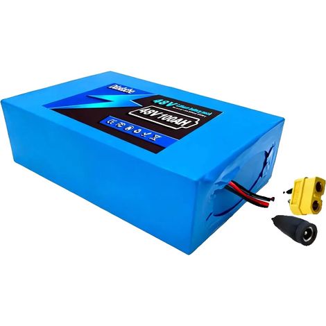 Pack de batterie lithium, capacité 100AH, design léger, DC XT60 (1/2)