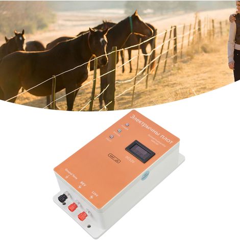 Clôture électronique à impulsions avec alarme de 20 km pour la protection des bovins et ovins dans les ranchs, contre les sangliers, alimentation solaire haute tension, norme américaine 100-240 V. (1/5)