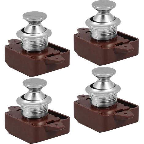 4 Loquets à bouton, car, finition nickel brun perle, car (1/5)