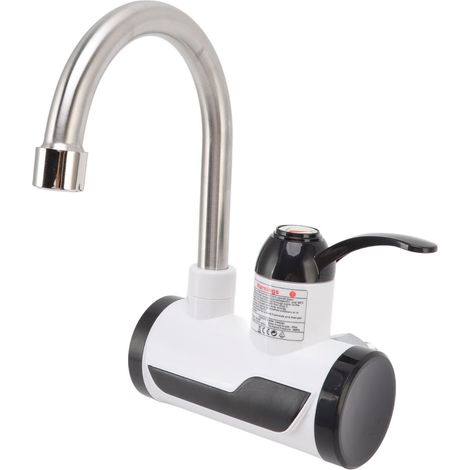 Robinet chauffant électrique 3000 W en acier inoxydable, eau chaude instantanée, double usage (chaud/froid), filetage mâle G1/2, UE 220 V (1/5)