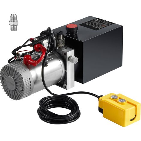 Pompe Hydraulique 12V, 8 Quart/7,6 L, Simple Effet pour Benne Remorque (1/5)