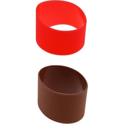 2PCS Outdoor Silicone Round Non-slip Water Bottle Mug Cup Sleeve Cover (1/4)