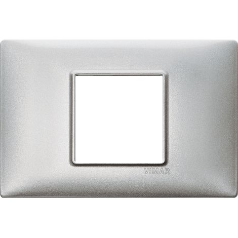 VIMAR - 14652.27 Placca 2M centrali tecnopolimero Silver
