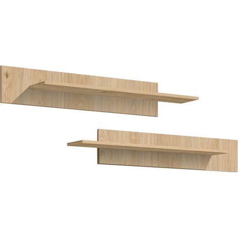 Étagère murale Fly - Bois MDF chêne Hickory Jackson - 120 x 20 x 20 cm - Livraison gratuite (1/3)
