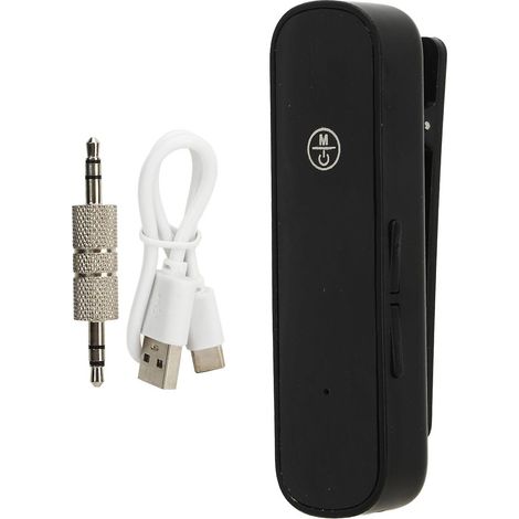 Récepteur Bluetooth 5.3 Nimomo, noir, 3,7 V, 200 mAh, récepteur audio Bluetooth lavalier, compatible avec les téléphones portables, les tablettes, les haut-parleurs classiques et les systèmes audio de (1/5)