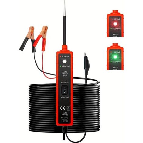 1 Testeur de circuit, sonde de puissance, test continuité, détection court-circuit, identification polarité, système automobile 6V-24V (1/5)