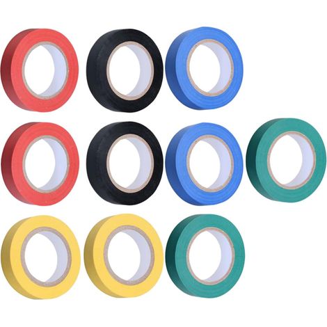 10 Rouleaux Ruban Isolant Électrique Pvc Imperméable (1/5)