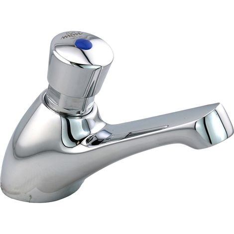 Rubinetto monoacqua temporizzato 8/12 secondi in ottone cromato MCM 900100  8/12 secondi
