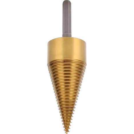 Foret conique à tige hexagonale pour bois de chauffage, accessoires pour fendeuse de bois manuelle, 42 mm