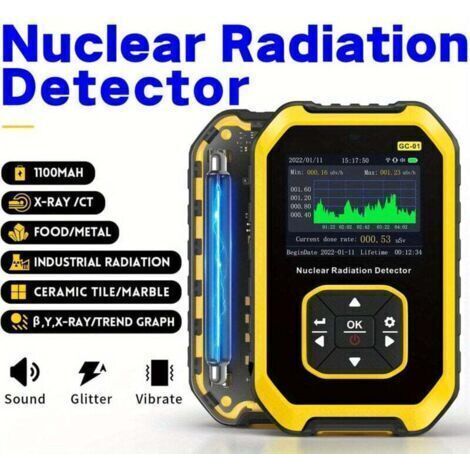 Compteur Geiger numérique - Dosimètre radioactivité + écran LCD - Détection rayonnement nucléaire - Sécurité professionnelle et voyage - Travailleurs et aventuriers (1/4)