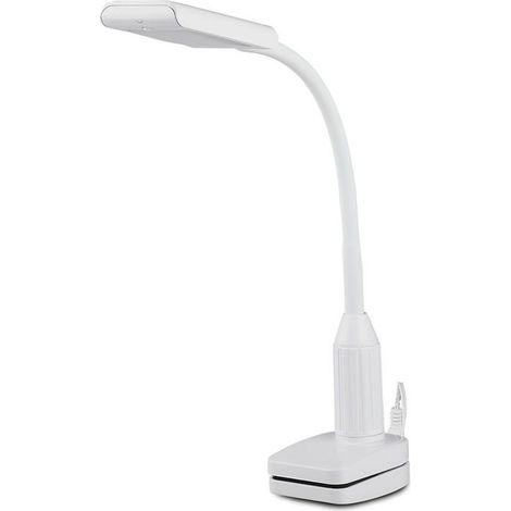 V-TAC VT-7407 LAMPADA LED DA TAVOLO 7W ORIENTABILE CON MORSA DI FISSAGGIO COLORE BIANCO - SKU 8672 (1/5)