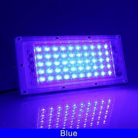 Projecteur LED extérieur étanche IP65 50 W - Couleur : Bleu (1/4)
