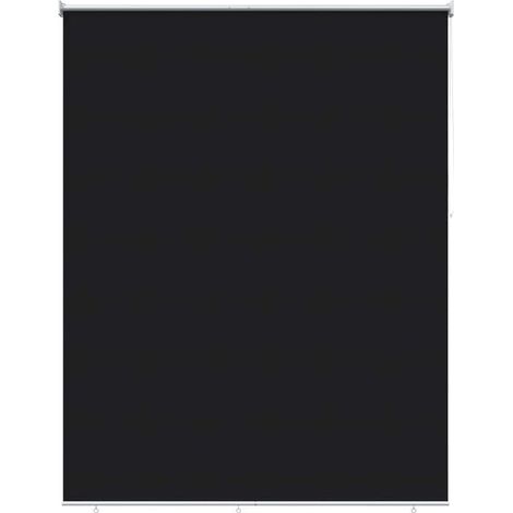 Store enrouleur noir avec protection UV, 160 x 140 cm, en polyester. (1/5)