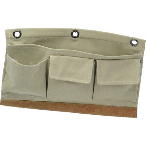 Portatutto tessuto crema 3 tasche cm 38xh24