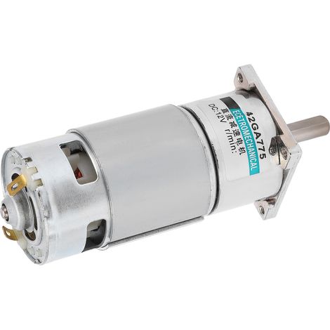 Moteur à engrenages CC 12V XD-42GA755 100tr/min, réducteur miniature, aimant permanent, sens horaire/antihoraire, usage industriel automatisé. (1/5)