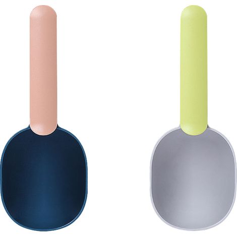 Lot de 2 pelles à nourriture pour animaux avec poignée, adaptées aux chiens, chats et autres animaux de compagnie