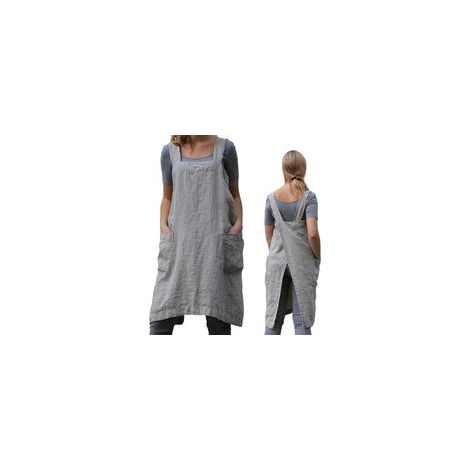 Pinafore Tablier pour femme avec poches pour le travail, le jardinage, la cuisine, la peinture, la pâtisserie (1/5)