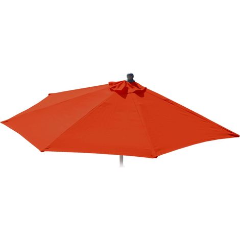 [NEUWERTIG] Ersatz-Bezug für Sonnenschirm halbrund Parla, Sonnenschirmbezug Ersatzbezug, 270cm Stoff/Textil UV 50+ terracotta